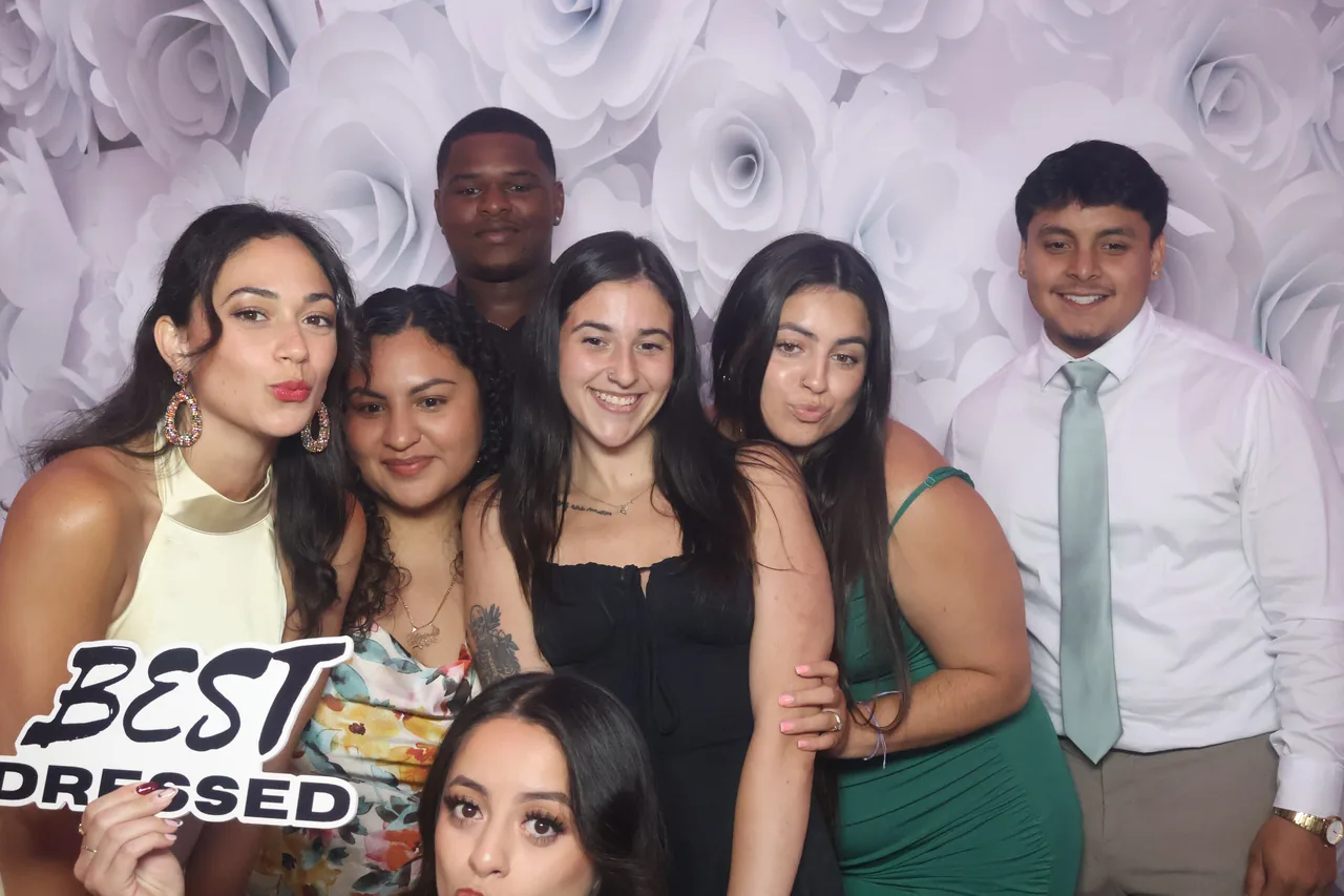 Guests enjoying a Golden Captures photo booth rental — event photo 25